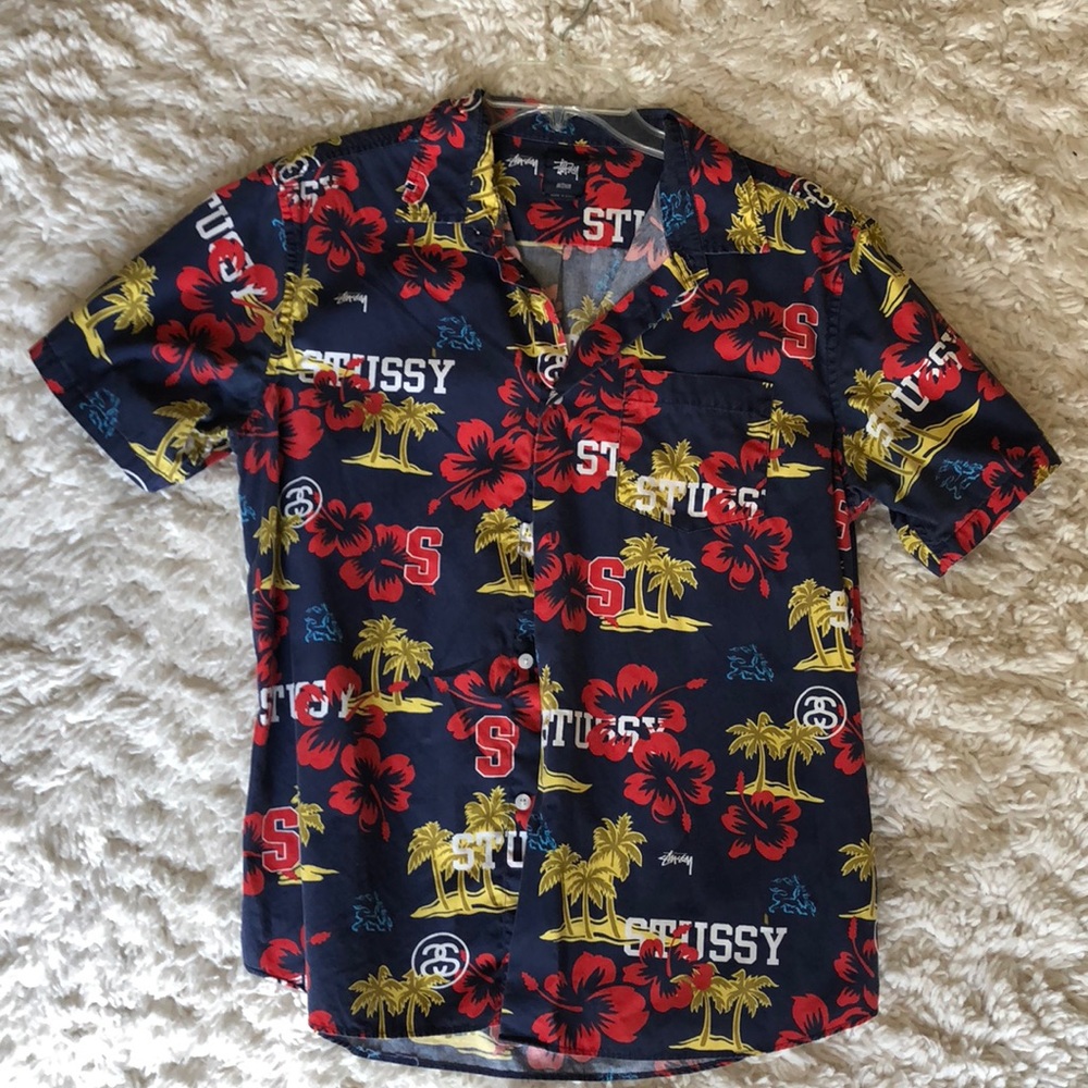 Stussy retro button down shirt